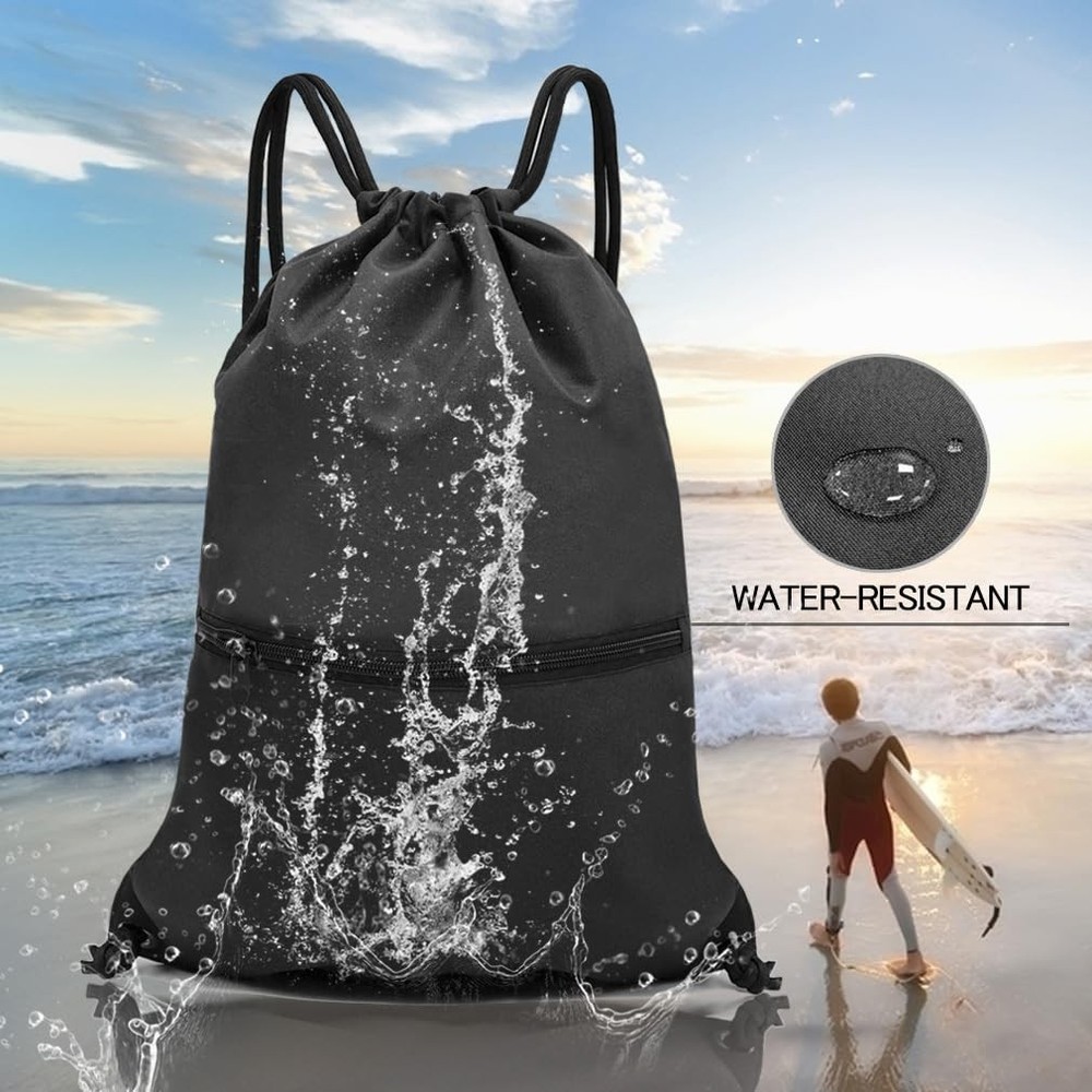 HOLYLUCK Drawstring Backpack Sport Gym Sackpack Lightweight Bag