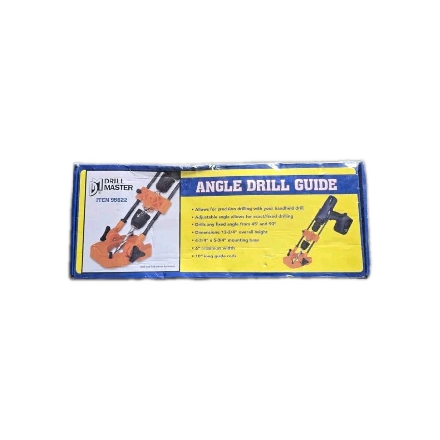 Drillmaster Portable Drill Press Multi-Angle Guide Attachment 3/8" And 1/2" new