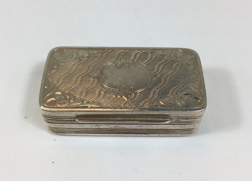 Antique Probably French Solid Silver Snuff Box Boars Head II Mark 29.1g