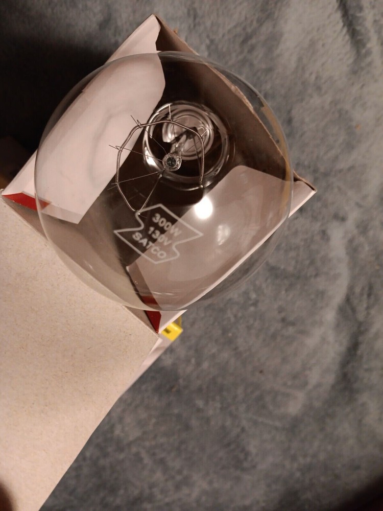 3 PACK Satco 300W General Service PS25 Clear Standard Base Bulbs 130V LB23