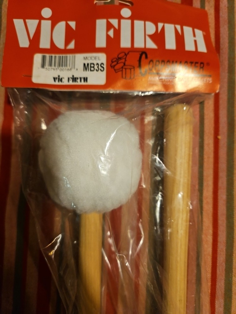 Vic Firth Corpsmaster Marching Bass Mallets Soft Large MB3S
