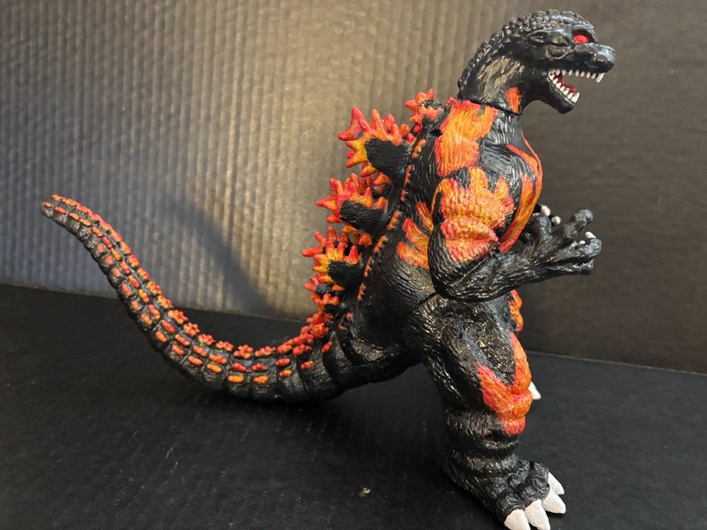 Trendmasters Godzilla 9"-10" 1994 Custom "BURNING GODZILLA" Figure (Restored).