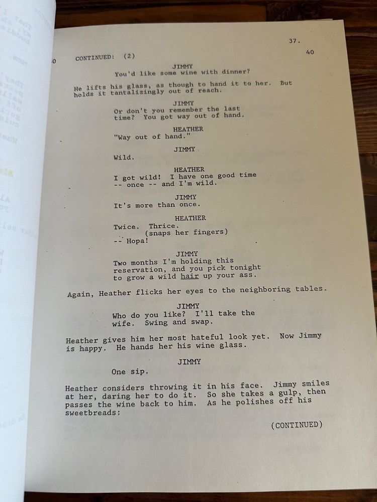THE FINAL ANALYSIS UMA THURMAN RICHARD GERE MOVIE ORIGINAL SCREENPLAY SCRIPT