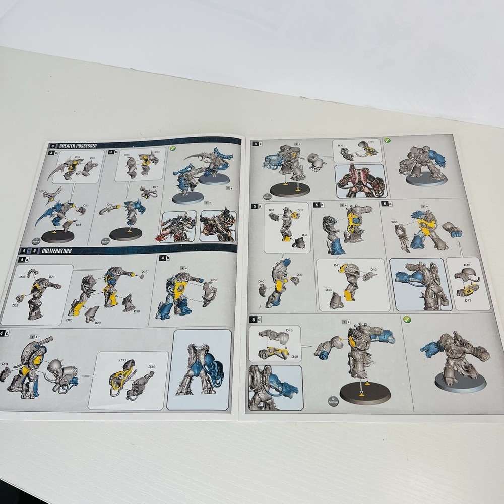 Warhammer 40k Chaos Space Marines Assembly Guide Instructions Only Preowned