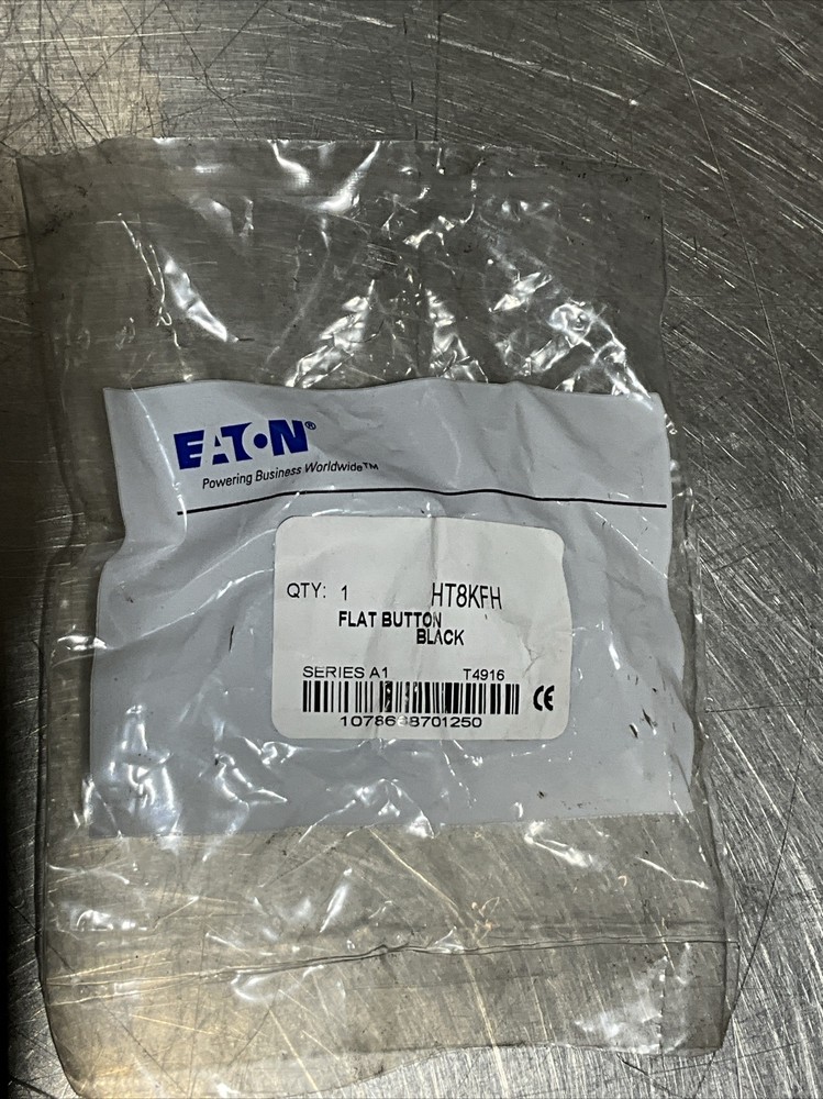 EATON HT8KFH Flat Button Black Nos Surplus