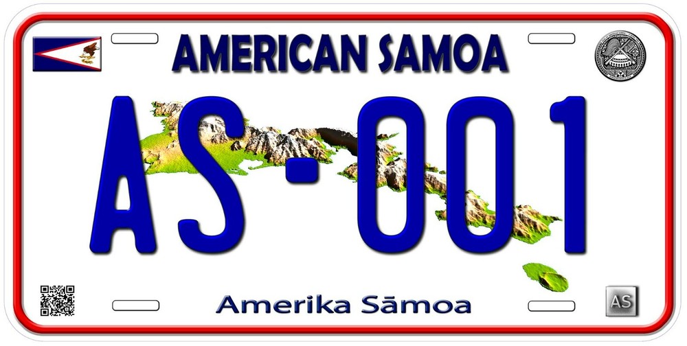 American Samoa Custom Personalized Novelty Car Tag License Plate