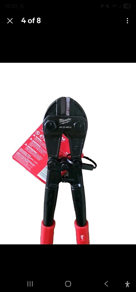 Milwaukee Tool - 14" Standard Bolt Cutter - Red/Back - Size: 48-22-4014