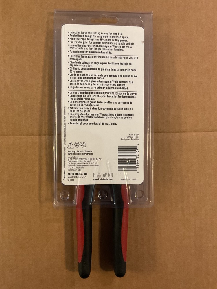 Klein J248-8 Diagonal Cutter Angle Head