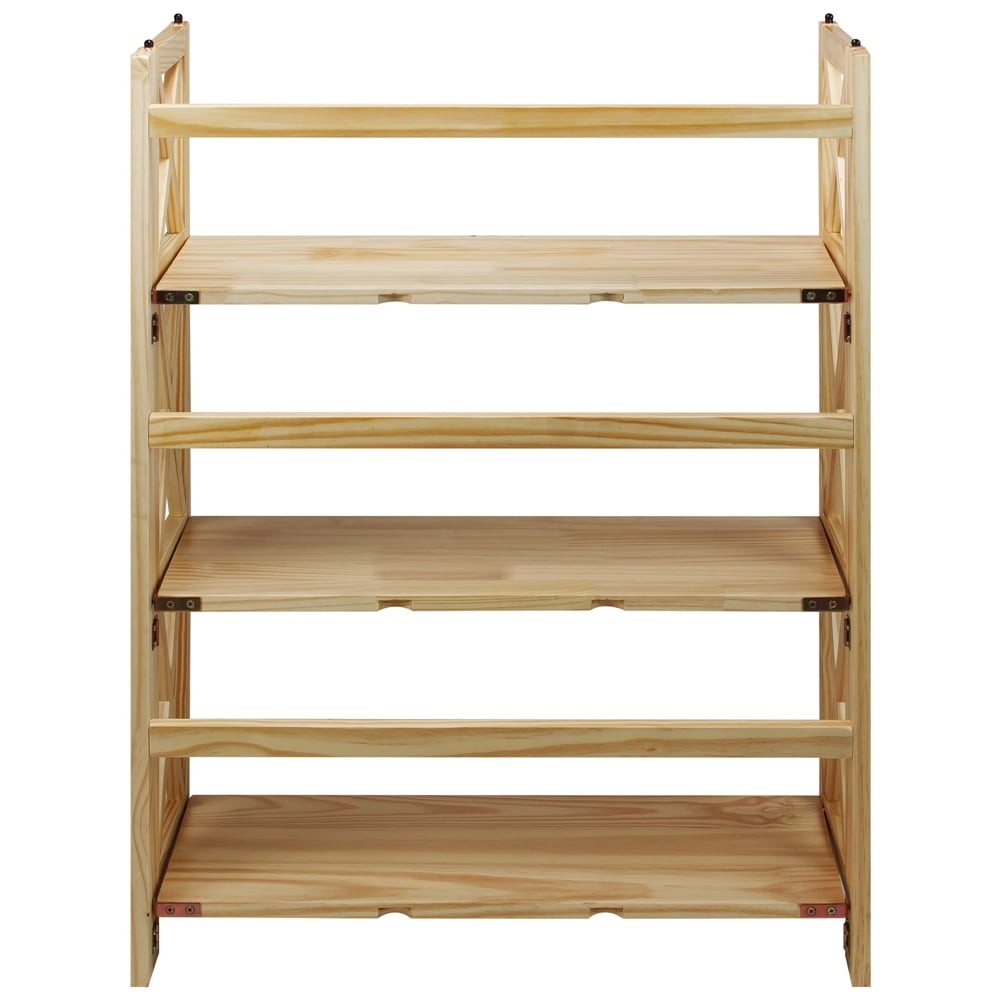 Montego 3-Shelf Folding Bookcase White