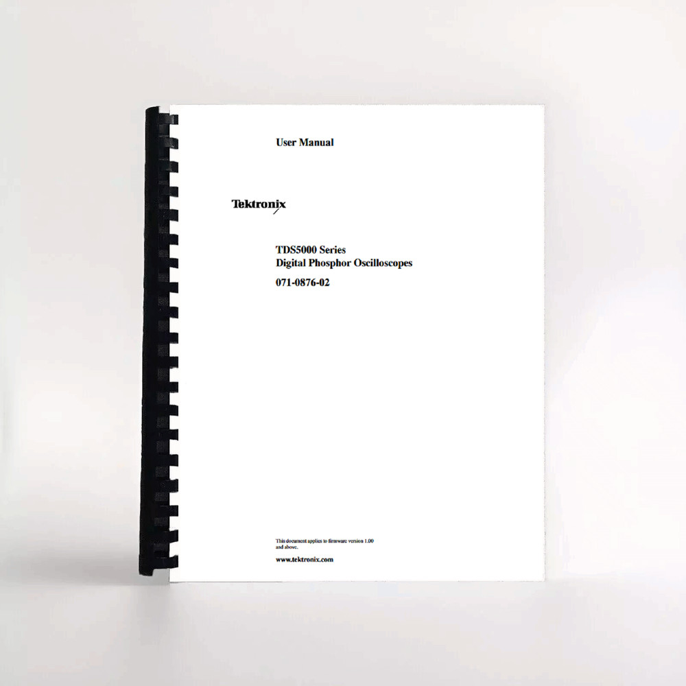 Tektronix TDS5000 Oscilloscope Manual