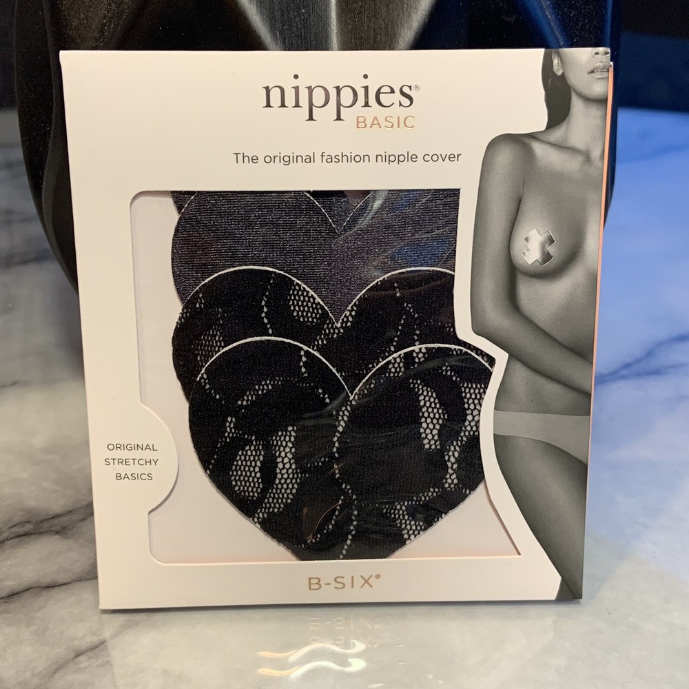 B-Six Nippies Basic Heart Pasties 3-Pack - Women's #BASIC-HEARTS Size C NWT