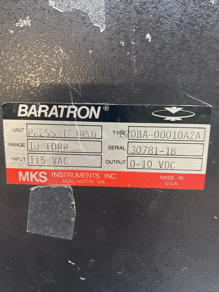 MKS Instruments Baratron Vacuum Sensor 220BA-00010A2A