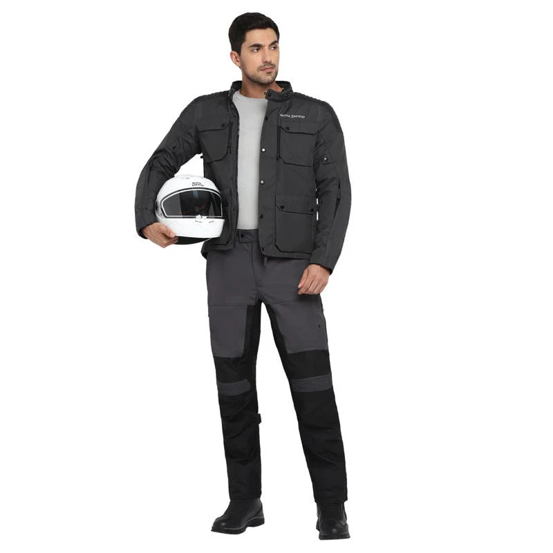 Black & Grey "Royal Enfield TSO Kar Riding Trouser"