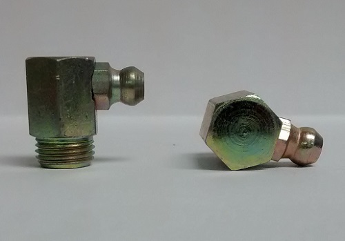 M10 x 1mm 90 Degree Metric Grease Zerk Nipple Fitting 2 pcs