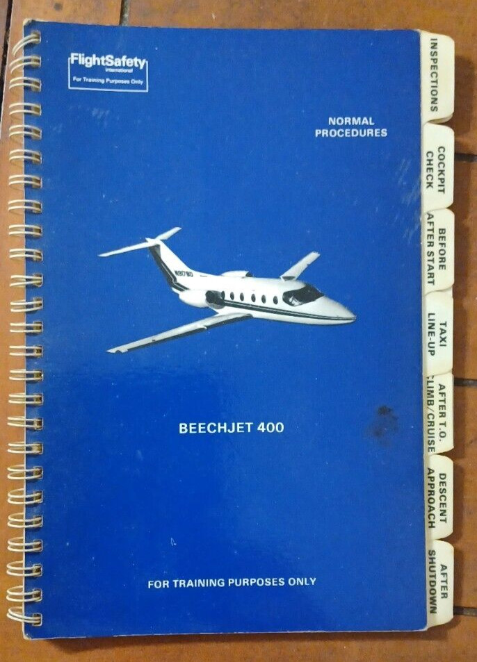 Beechjet 400 flight safety training manual, Pilots checklist, Emergency & Normal