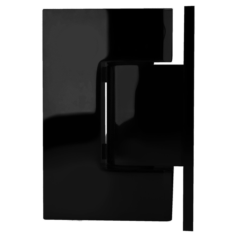 Matte Black Geneva 337 Series Adjustable Wall Mount Full Back Plate Hinge