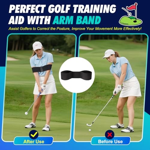 Retractable Golf Swing Training Aid, Right-Handed Golf Swing Trainer with