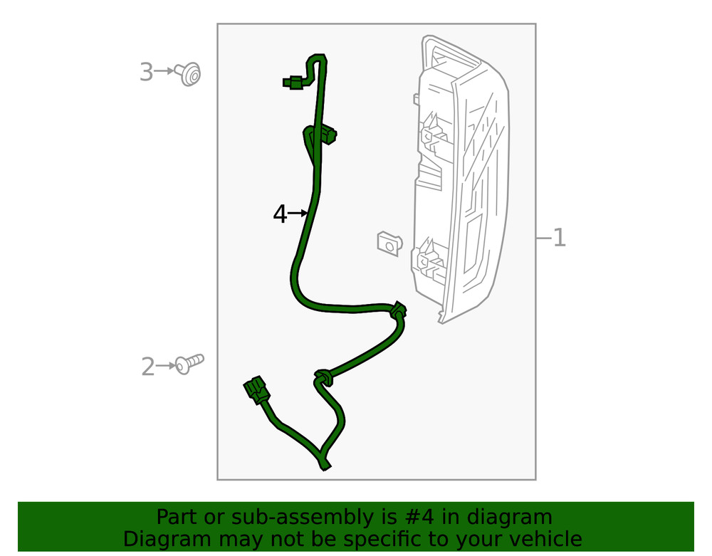 Genuine GM Tail Light Wiring Harness 84234372