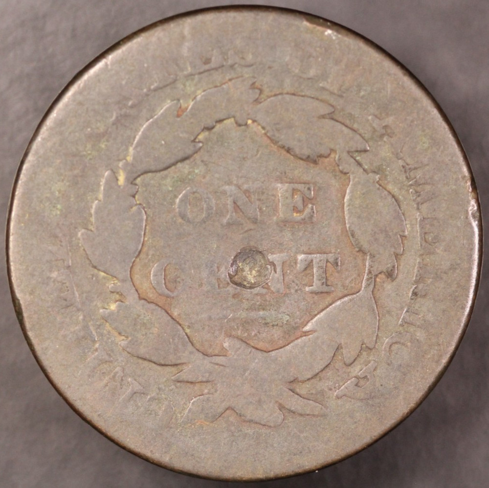 1828 CORONET HEAD LARGE CENT-LOT CC-131