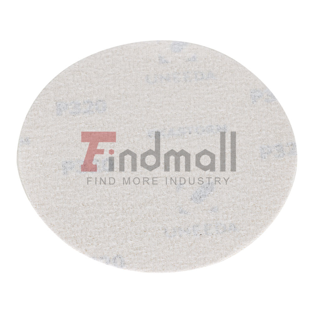 100 Pcs 320 Grit 5" NO-Hole Disc Hook Loop Pads Sanding Discs Flocking