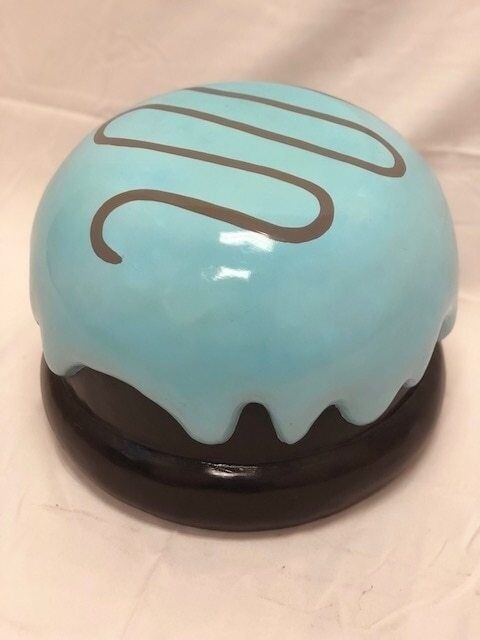 Blue Chocolate Mallow Truffle Over Sized Candy Statue Restaurant Prop Display