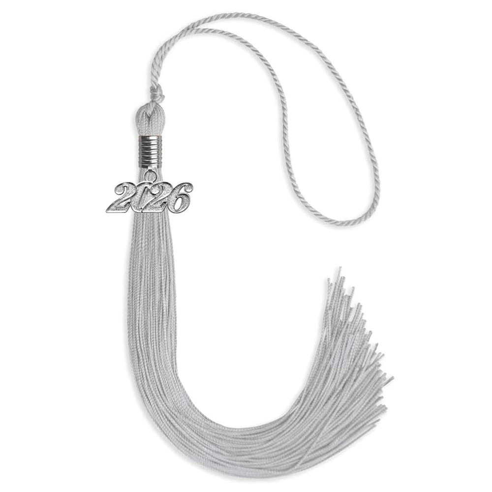 Endea Graduation Silver Tassel With Silver Date Drop
