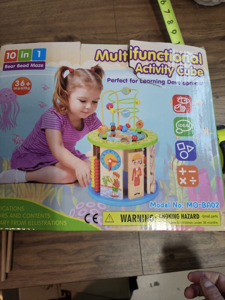 10 In 1 Multifunctional Activity Cube Maze counting Sorting Fishing Gears And...