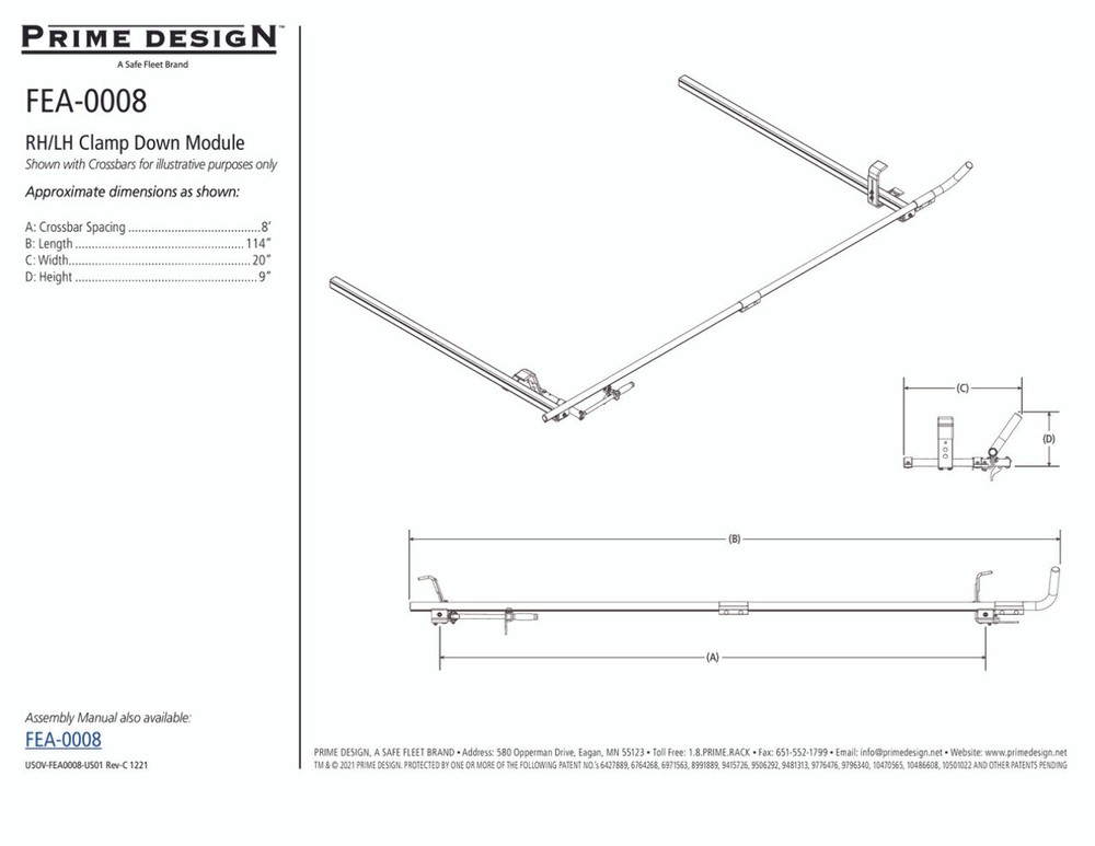 Prime Design FEA-0008 Clamp Down Feature Kit
