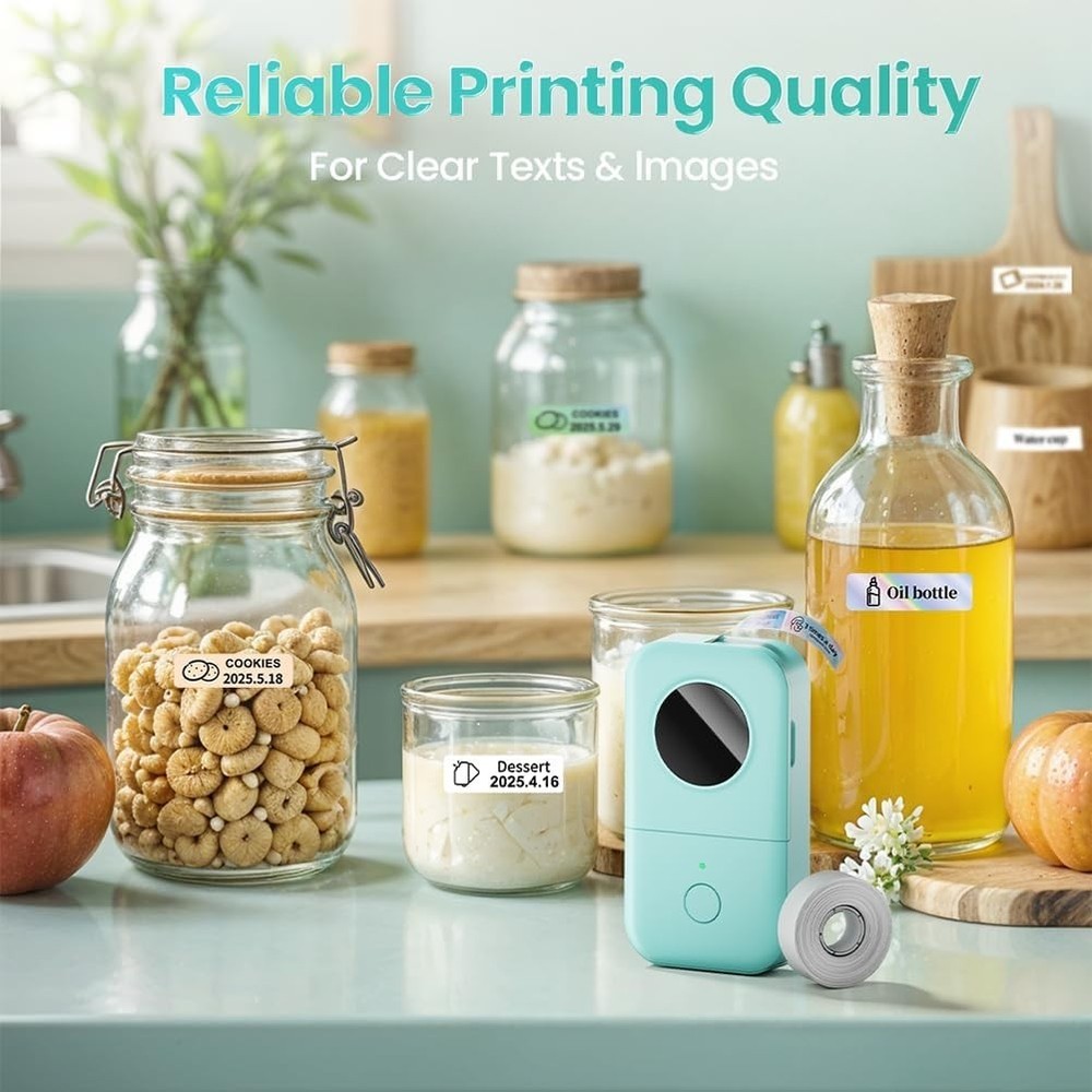 Label Maker, D30 Portable Bluetooth Label Maker Machine with Tape, Small Mini...