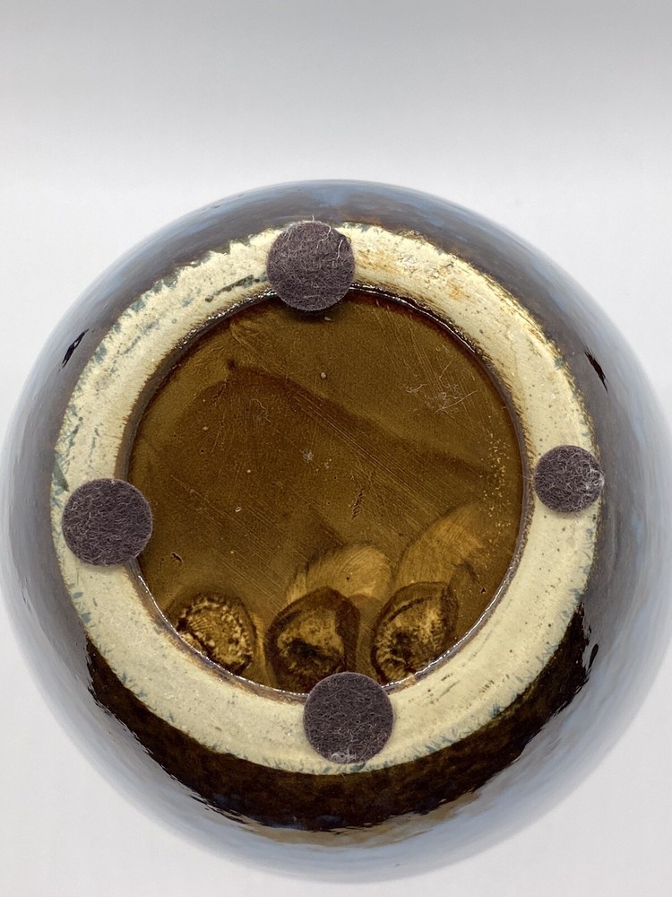 Blue/Brown Studio Art Pottery Vase