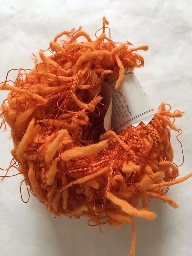 Crystal Palace Yarns Squiggle #2268 Mango Orange - Great CarryAlong!