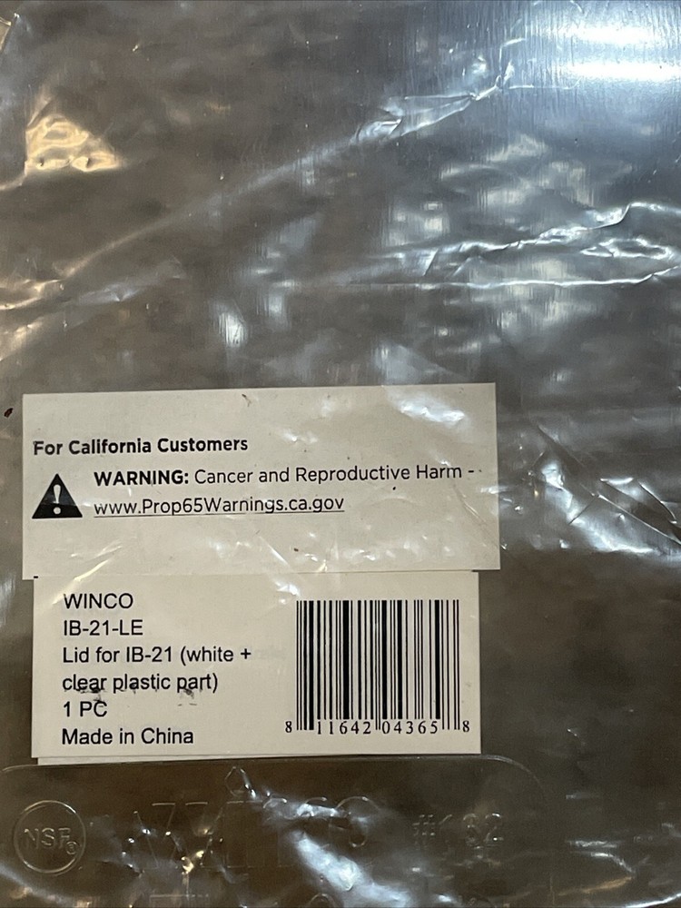 Lid for IB-21 (white + plastic part). (1 Each)