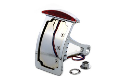 Chrome Slice LED Vertical Mount Tail Lamp Assembly for Harley-Davidson