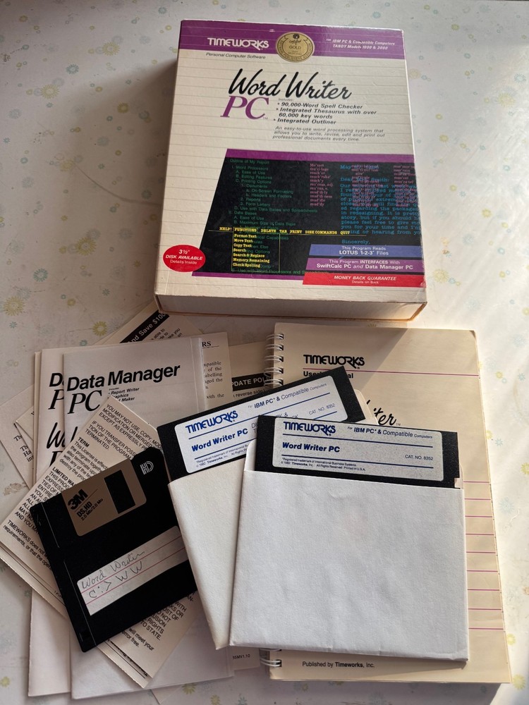 Timeworks Word Writer PC MS-DOS Word Processor Software, Tandy 1000