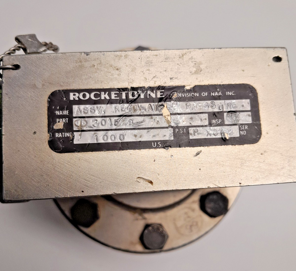 Surplus Rocketdyne Liquid Oxygen LOX Pressure Regulator Assy Rocket Engine NASA