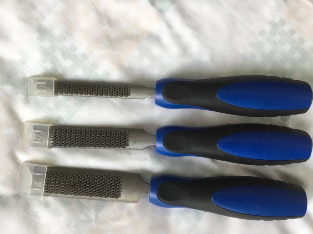 Nicholson Combination Chisel and Wood Rasp 3Pc. Set Ergonomic Handle 1/2"-1"