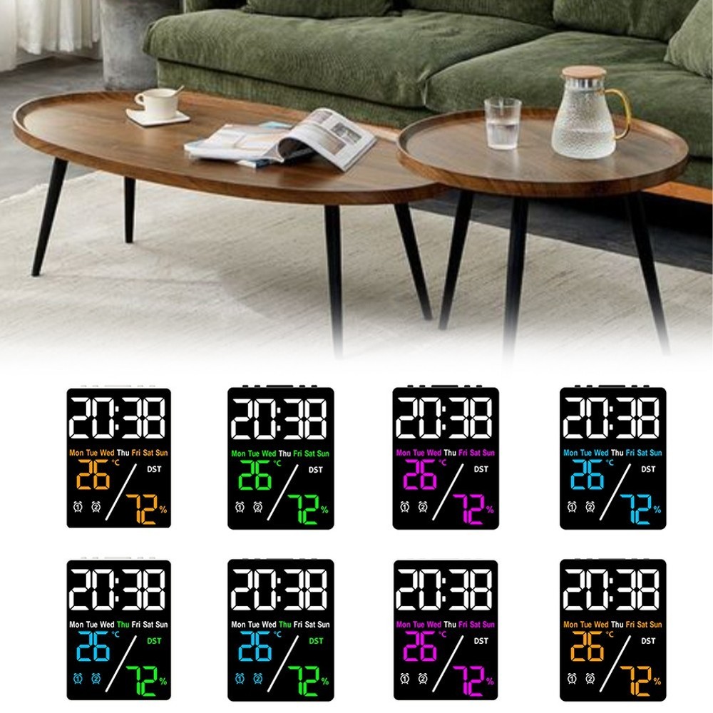 Multi-Function Electronic Clock Battery Operated Stylish Minimalist Design