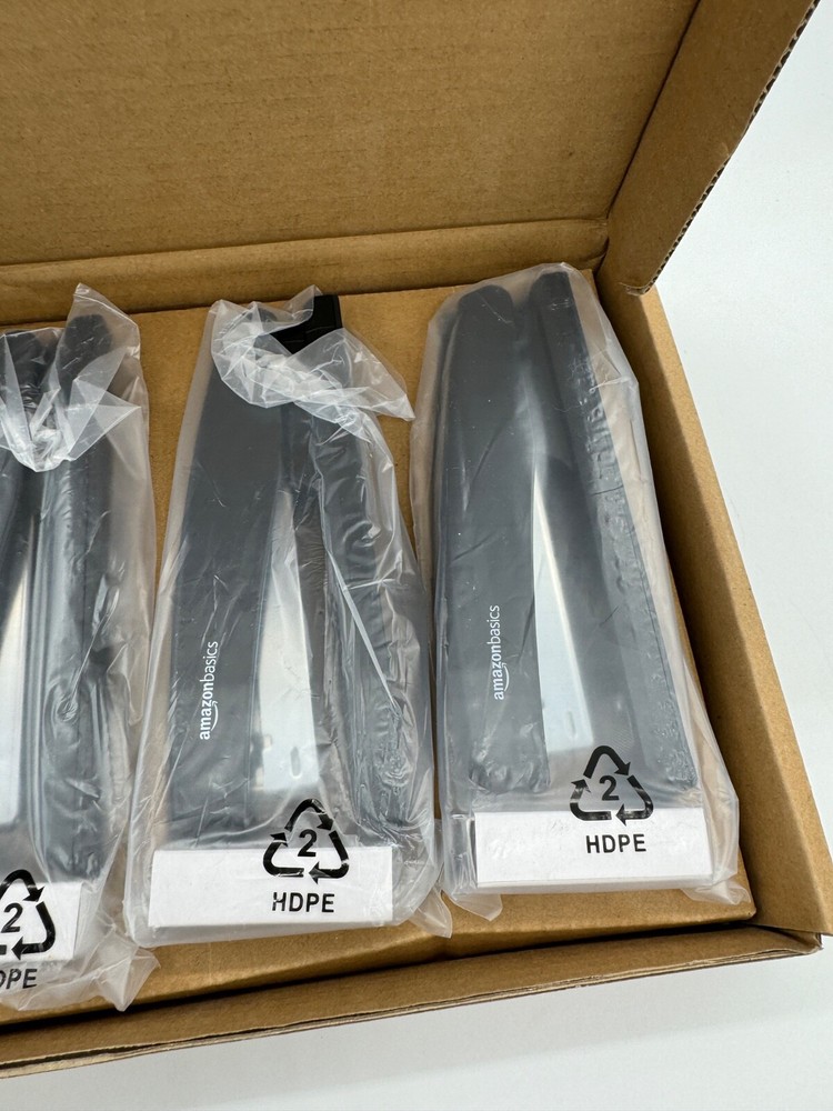 Amazon Basics 3 Standard Black Staplers with 1000 Staples