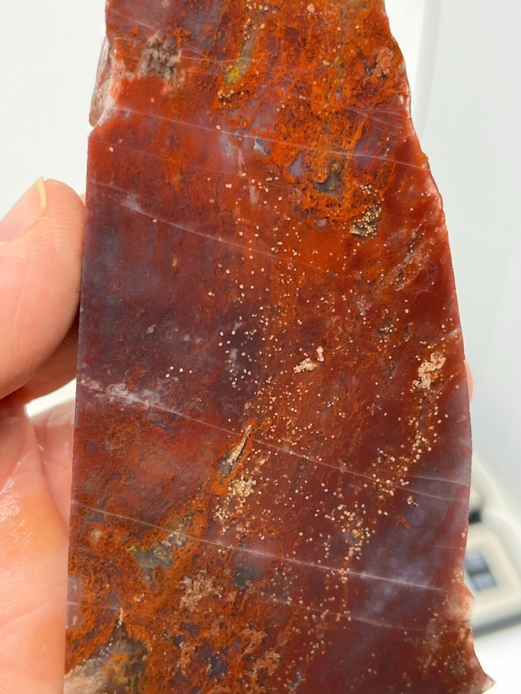 Mexican Cathedral Raspberry Agate Slab Cabbing Lapidary Combo Ship Avail