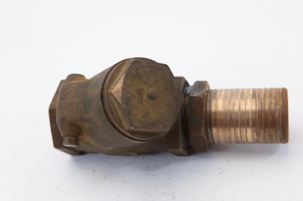 Crane 2" Bronze Swing Check Valve Y Pattern 150S 300CWP w/ Male Barbed Adapter