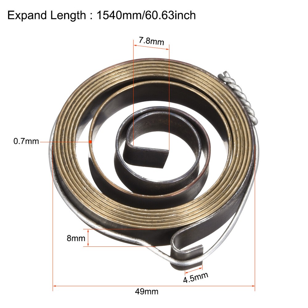 5ft Drill Press Spring Quill Feed Return Coil Spring Assembly