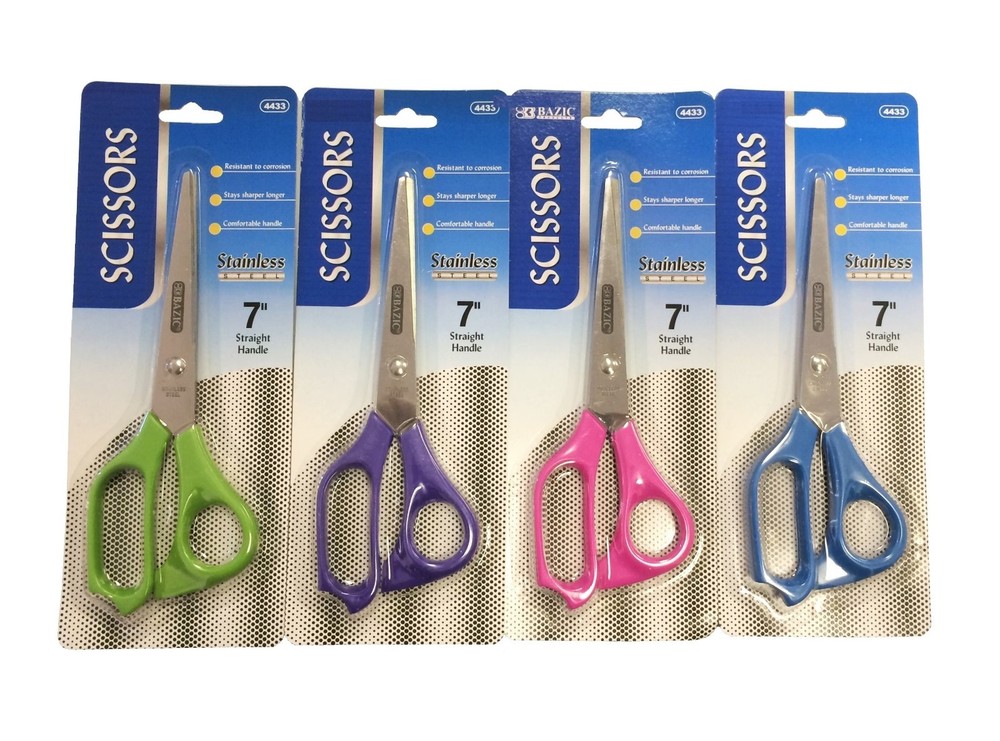 4pcs Performance Office Scissors 7 in. Stainless Steel - Right or Left Hand