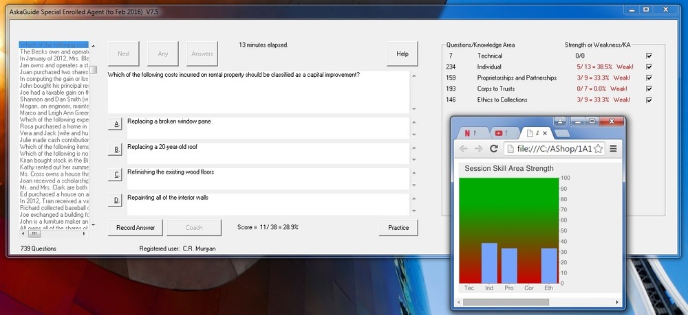 Cert Exam Simulator Software for SEE Enrolled Agent (EA) Review