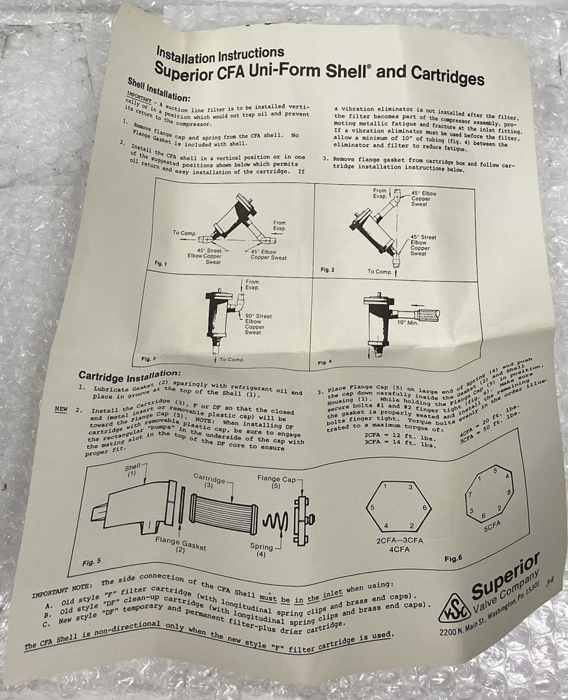 SUPERIOR VALVE CO. Filter DF55A *NEW IN BOX*