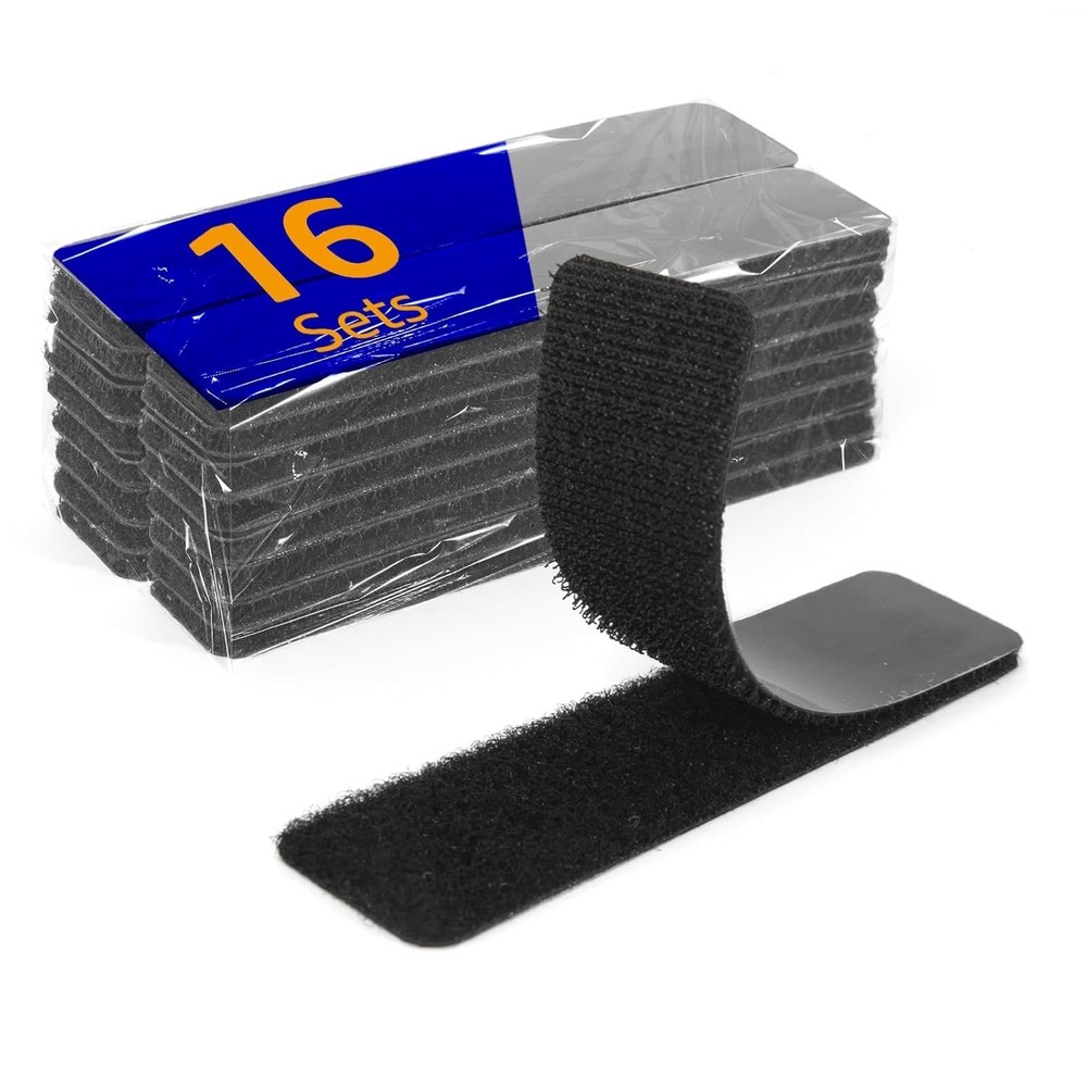 Strong Adhesive Hook & Loop Fasteners - 16 Sets for Home Organization Projects