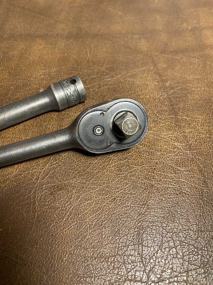 SNAP ON TOOLS 3/8” DRIVE RATCHET, GF720. Socket & Ext INDUSTRIAL FINISH