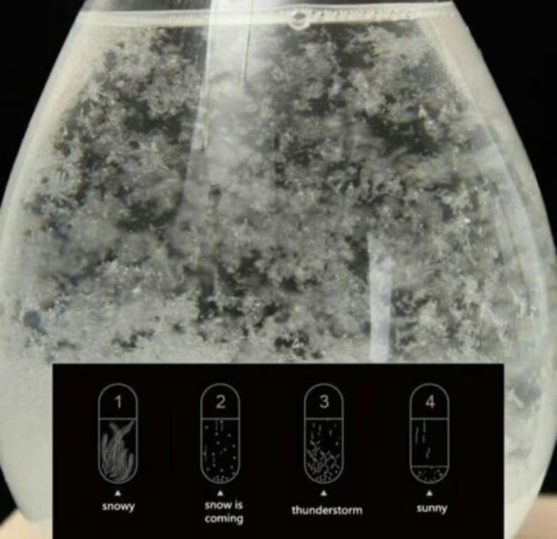 3PC Storm Glass Weather Predictor Barometer Decorative Bottle Droplet