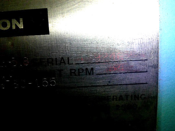 1 Hp Chemineer Right Angle Drive 21.4 -1 ratio 1 HTD 1