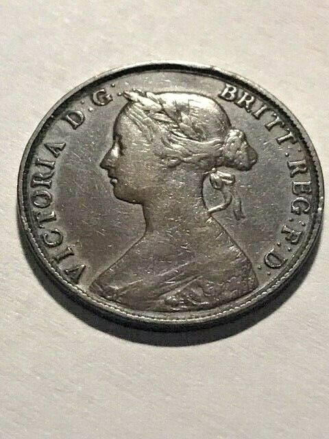 1861 Great Britain Half Penny VF+ #737