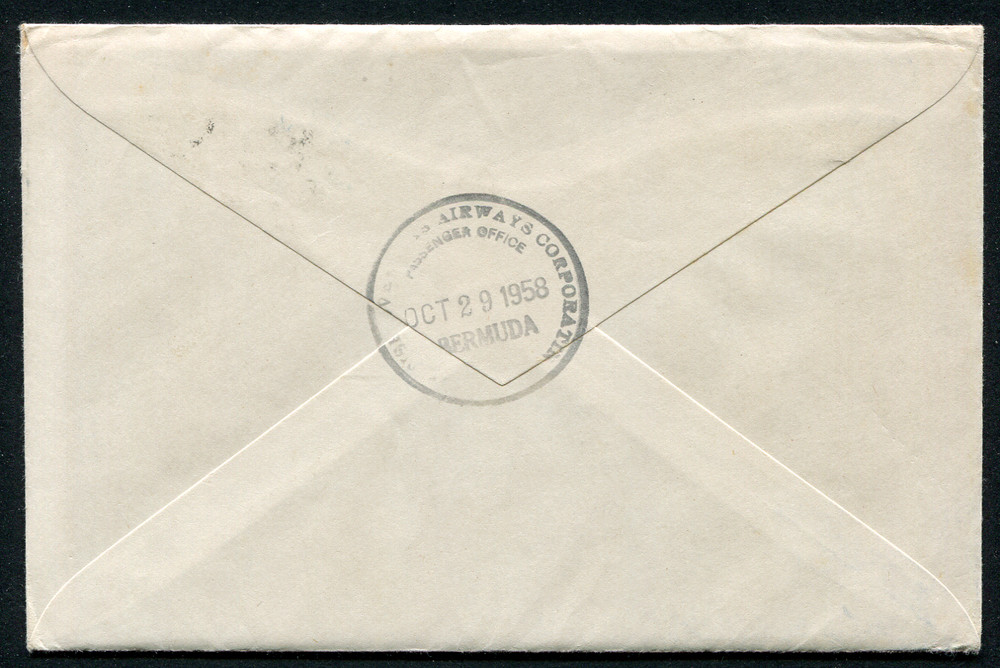 BERMUDA (23449): FIRST FLIGHT COVER/postmark/cancels 1958